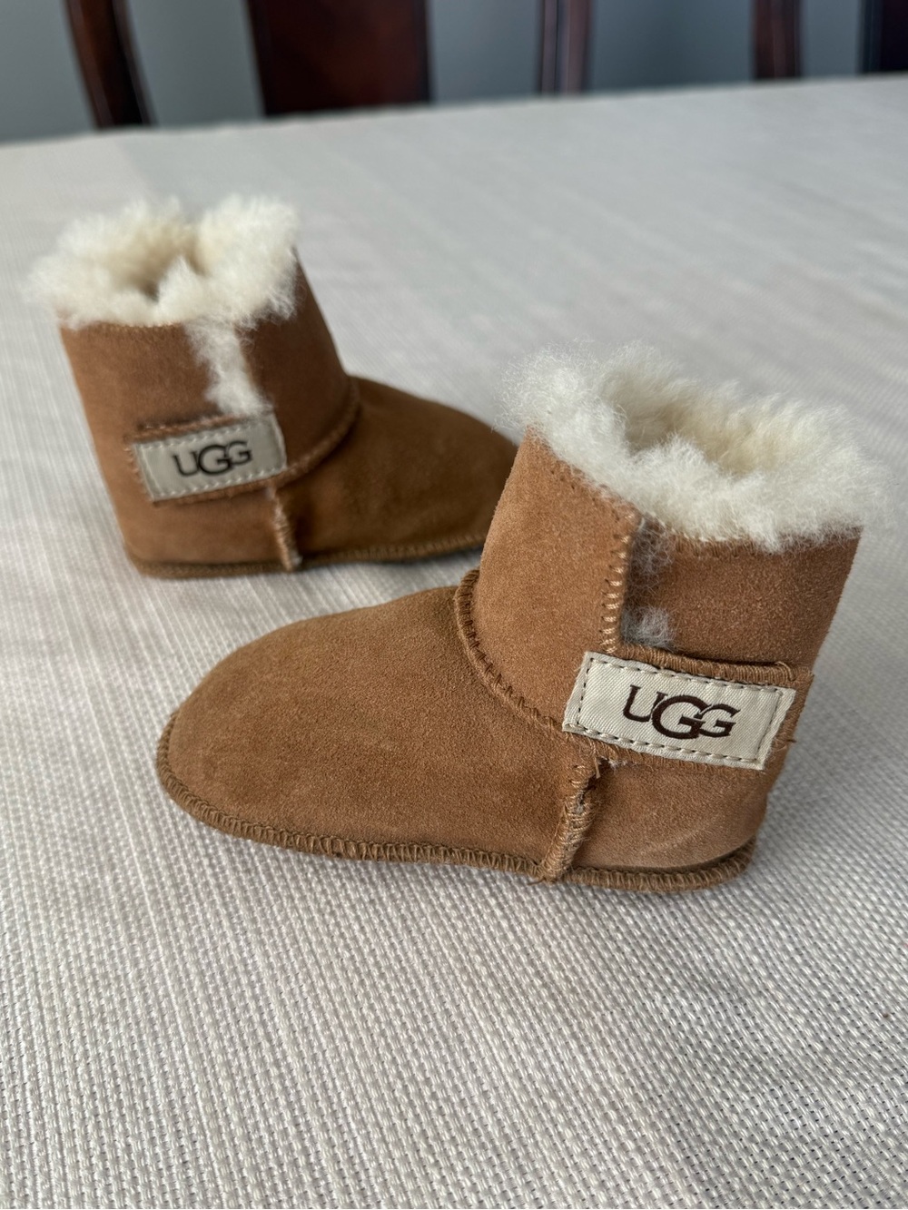 UGG Erin Chestnut Suede Baby Booties
